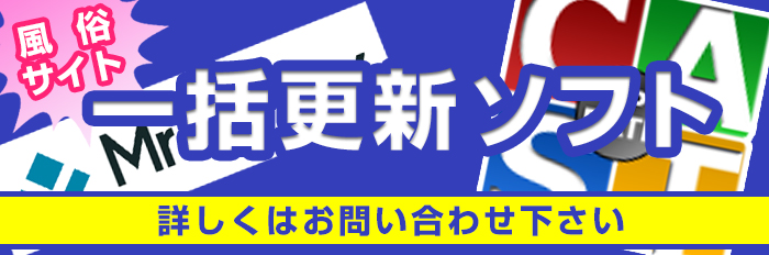風俗サイト 一括更新ソフト 詳しくはお問い合わせ下さい